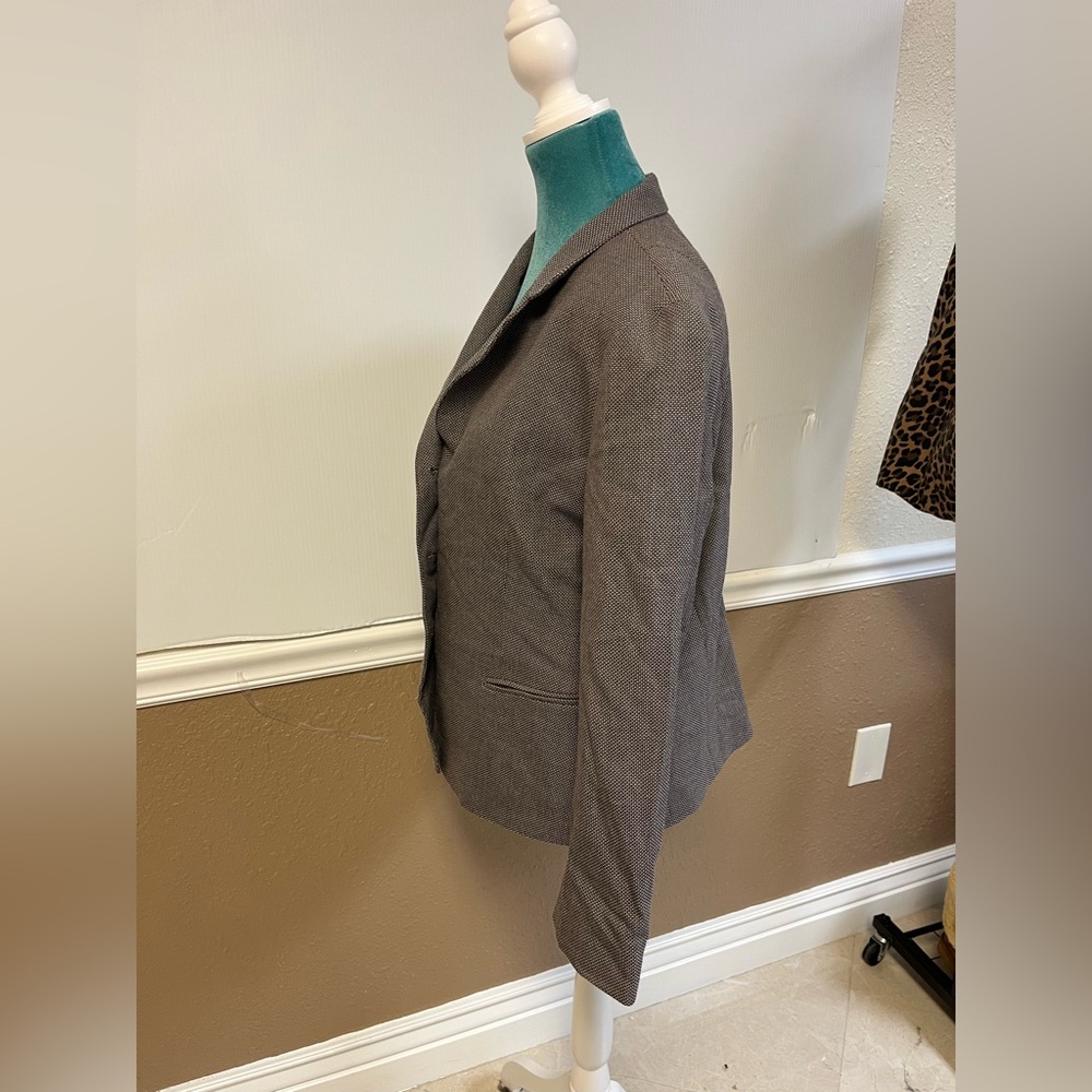 Lafayette 148 New York 100% Wool Blazer Size 12 Brown Tailored Jacket Career - Picture 2 of 10